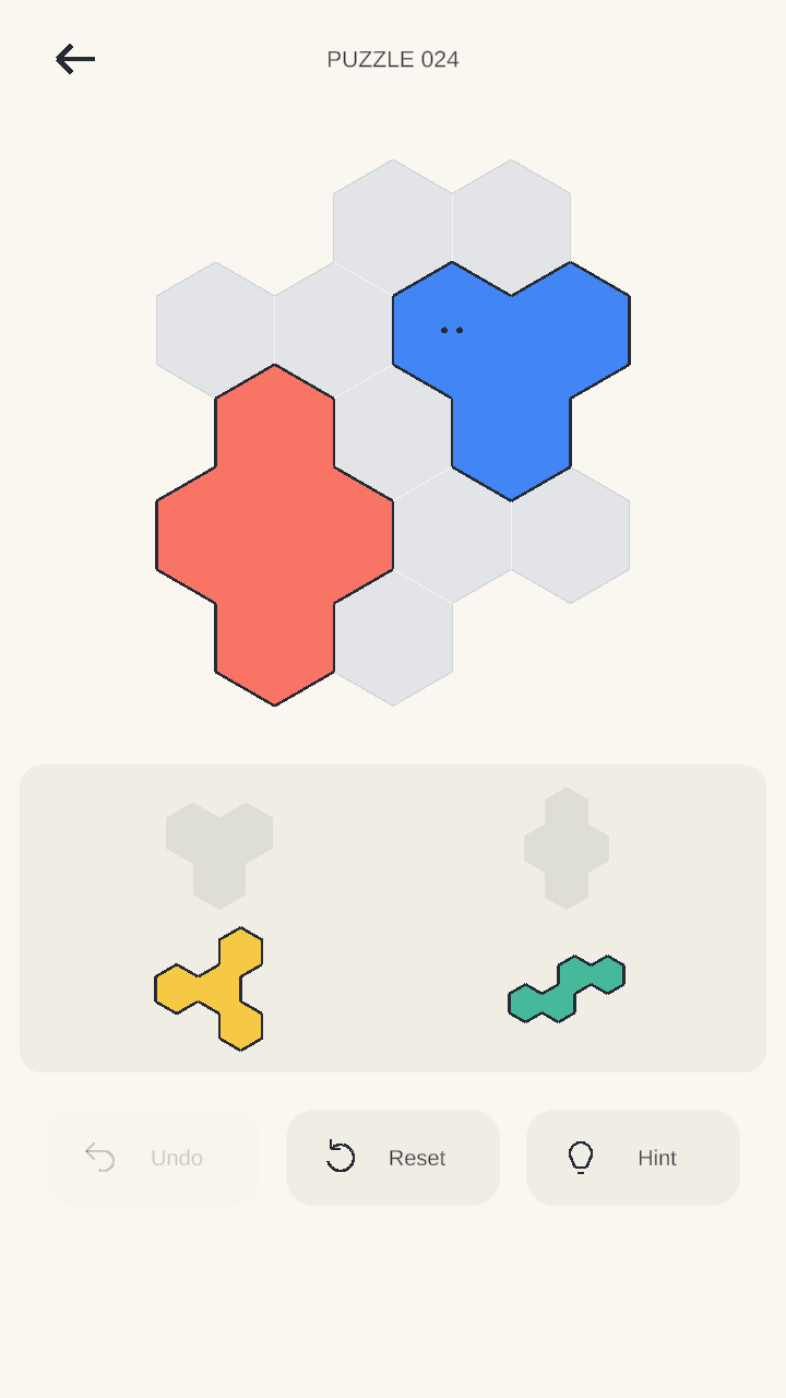 A hexagonal-grid puzzle in Oddly Fits